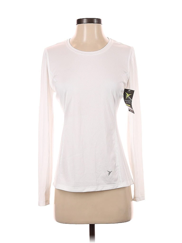 Pre-owned Active By Old Navy Long Sleeve T-shirt In White