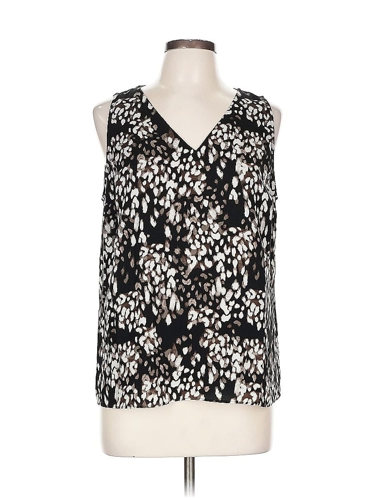 Pre-owned Nine West Sleeveless Blouse In Black
