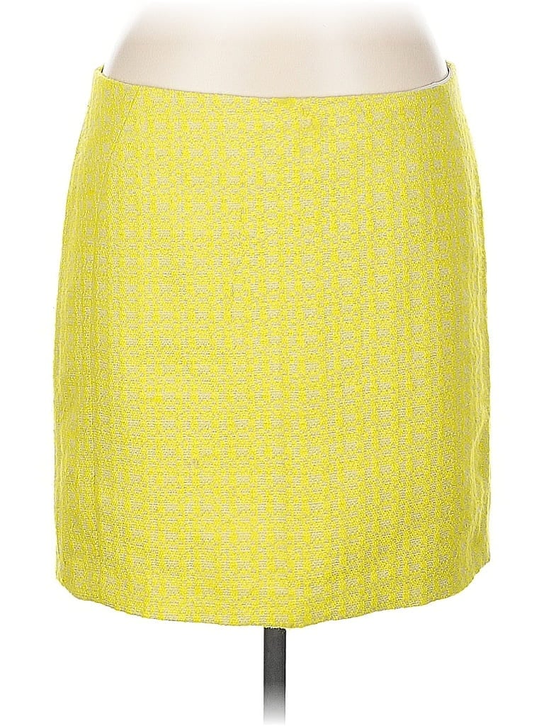 Pre-owned Abs Allen Schwartz Casual Skirt In Yellow