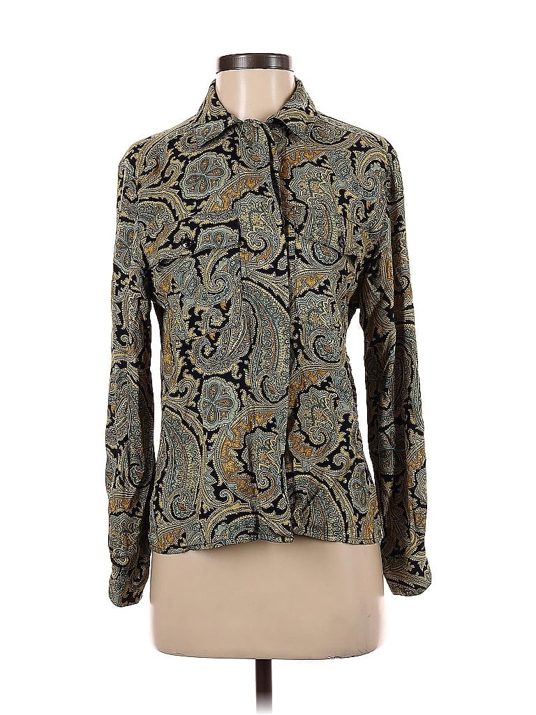 Pre-owned Jones New York Long Sleeve Blouse In Blue