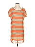 BCBGeneration 100% Polyester Stripes Orange Casual Dress Size S - photo 1