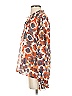 Ecru Animal Print Orange Long Sleeve Blouse Size S - photo 5