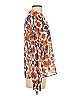 Ecru Animal Print Orange Long Sleeve Blouse Size S - photo 4