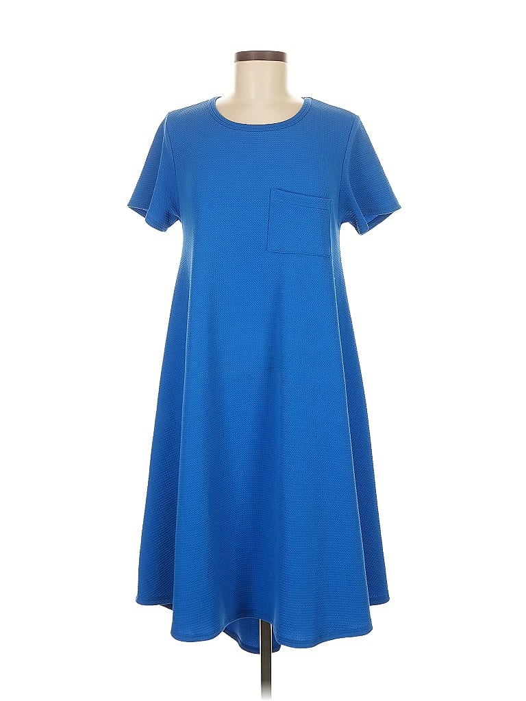 Pre-owned Lularoe Casual Dress In Blue