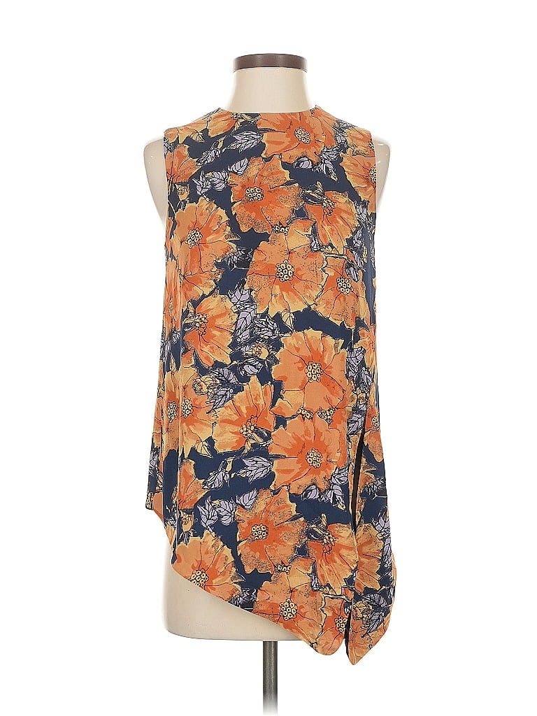 Pre-owned Babaton Sleeveless Blouse In Orange