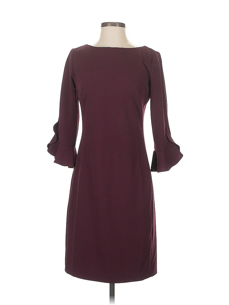 Pre-owned Karl Lagerfeld Cocktail Dress In Burgundy