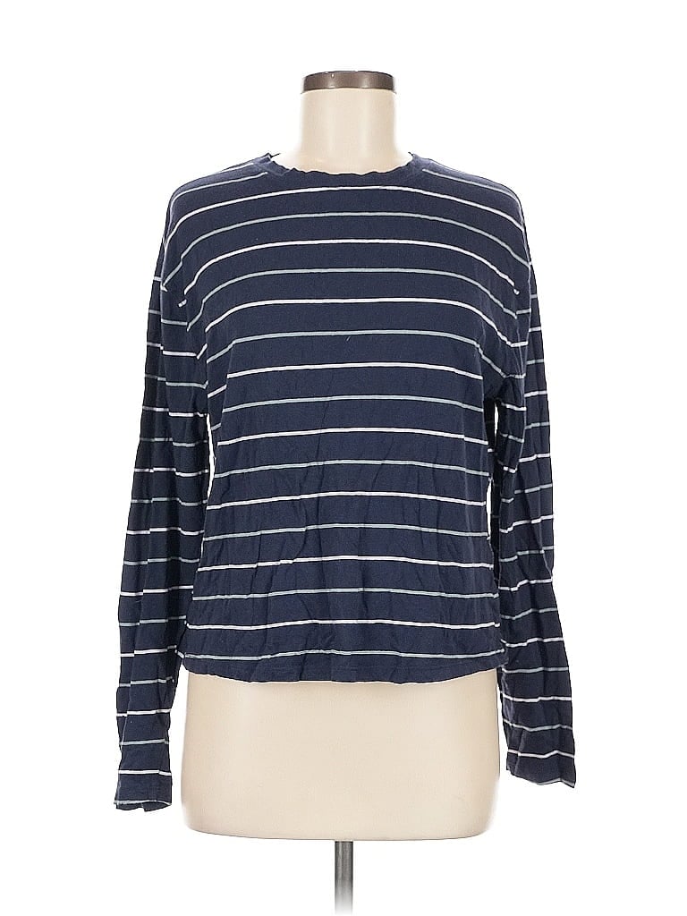 Pre-owned A New Day Long Sleeve Top Blue Boatneck Tops