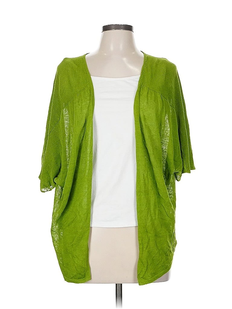Pre-owned Jones New York Collection Cardigan Sweater In Green
