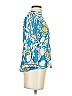 Vineet Bahl Floral Teal 3/4 Sleeve Blouse Size 00 - photo 4