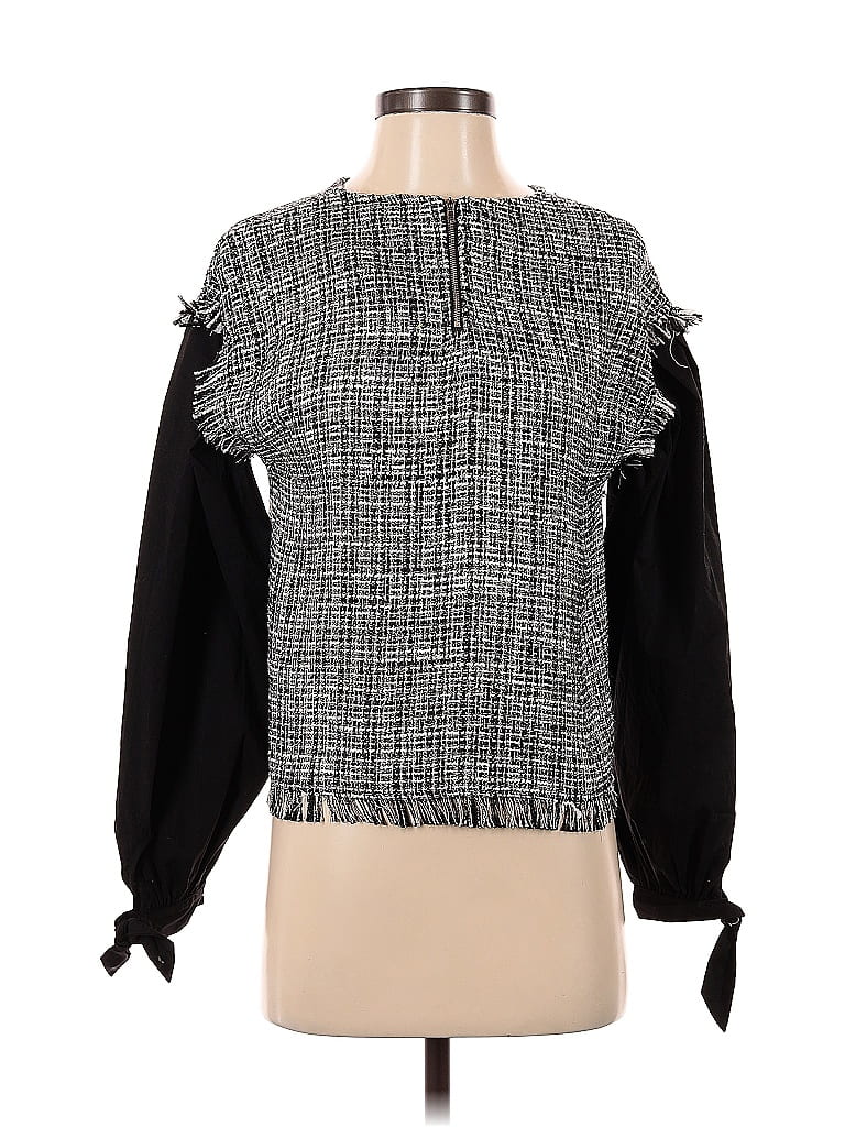 Pre-owned Strut & Bolt Long Sleeve Blouse In Black