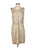 Portsaid Metallic Tan Cocktail Dress Size 2 - photo 1