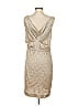Portsaid Metallic Tan Cocktail Dress Size 2 - photo 2