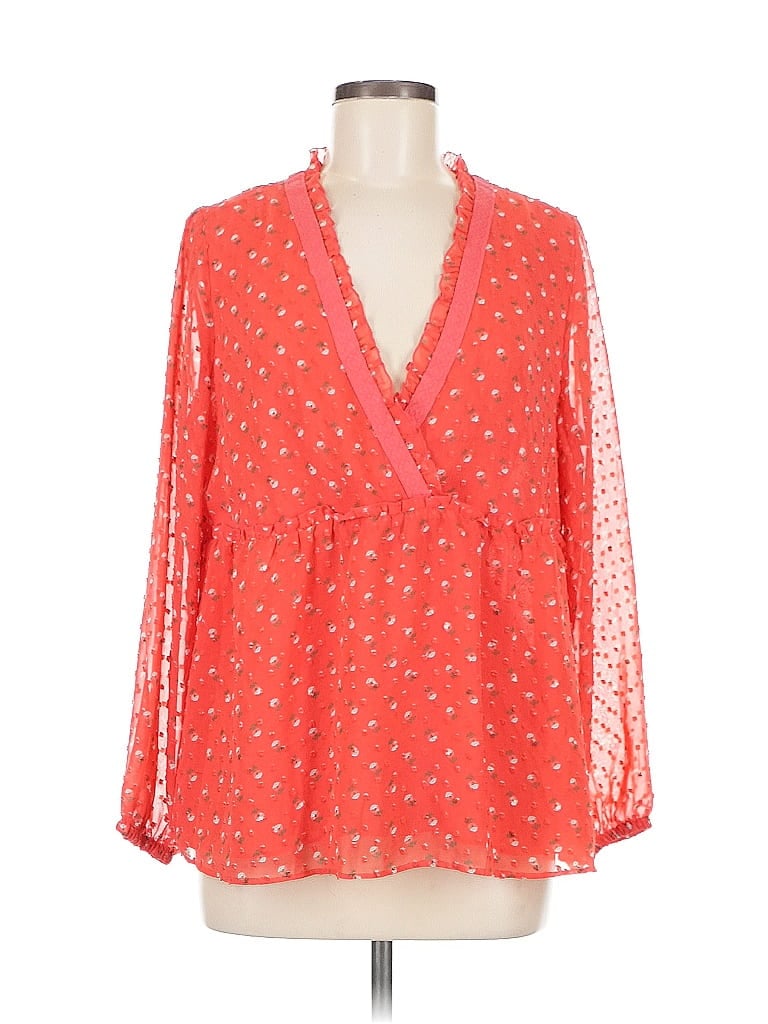 Pre-owned Matilda Jane Long Sleeve Blouse In Orange