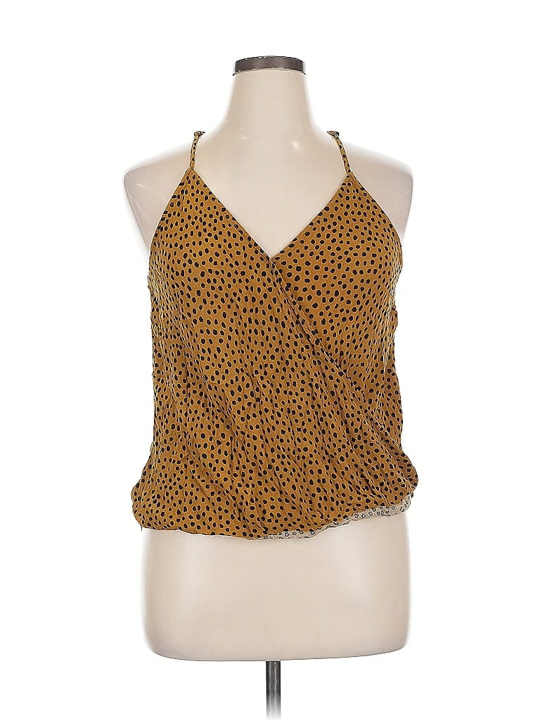Pre-owned Market & Spruce Sleeveless Blouse In Gold