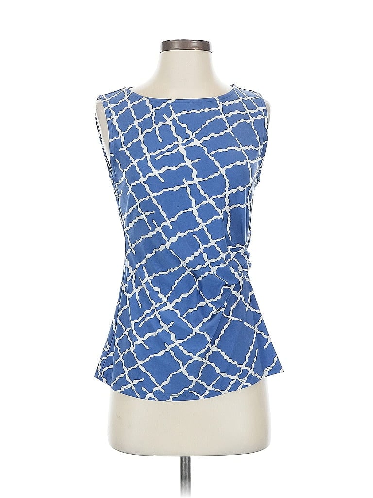 Pre-owned Anne Klein Sleeveless Blouse In Blue