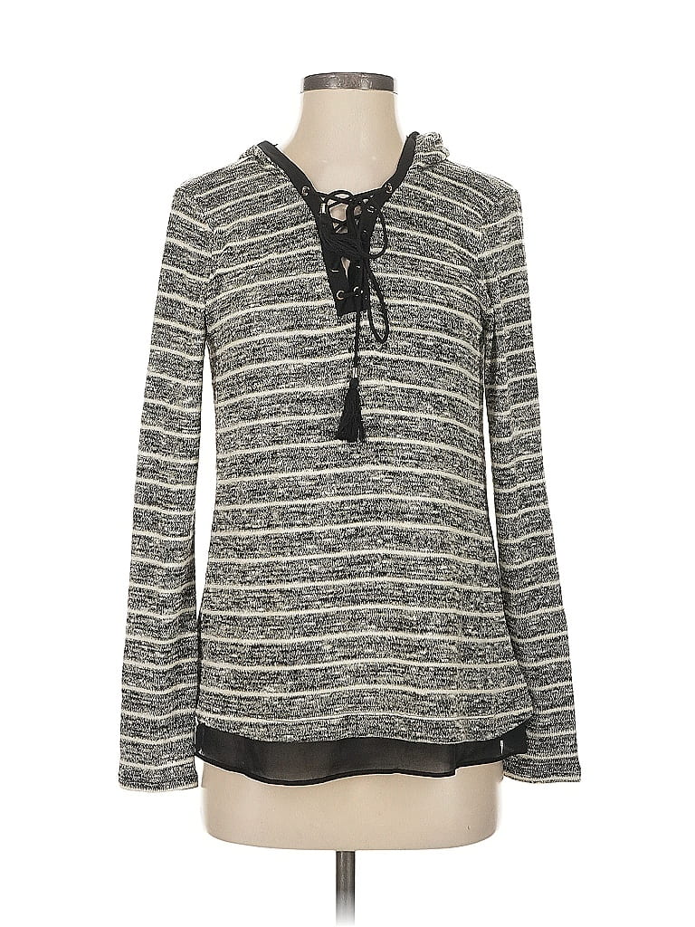 Pre-owned White House Black Market Pullover Sweater In Gray