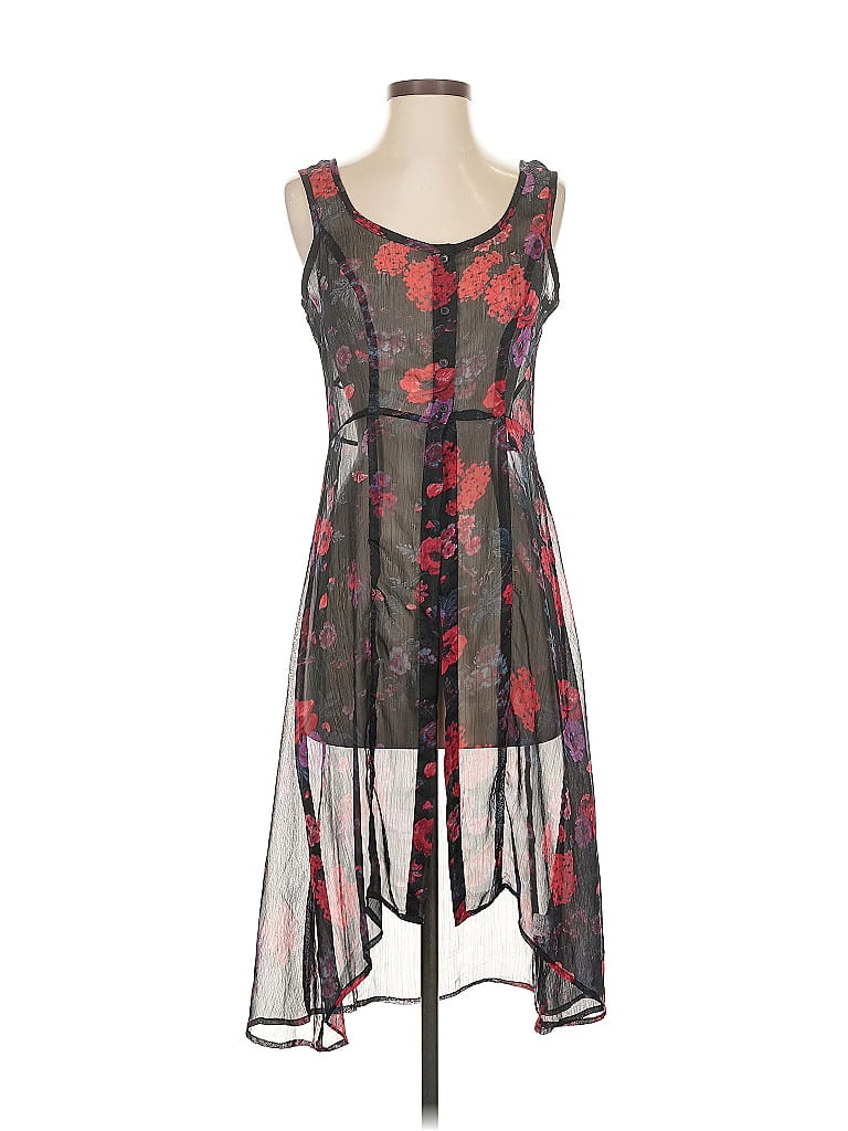 Pre-owned Band Of Gypsies Sleeveless Top Black Square Neckline Tops