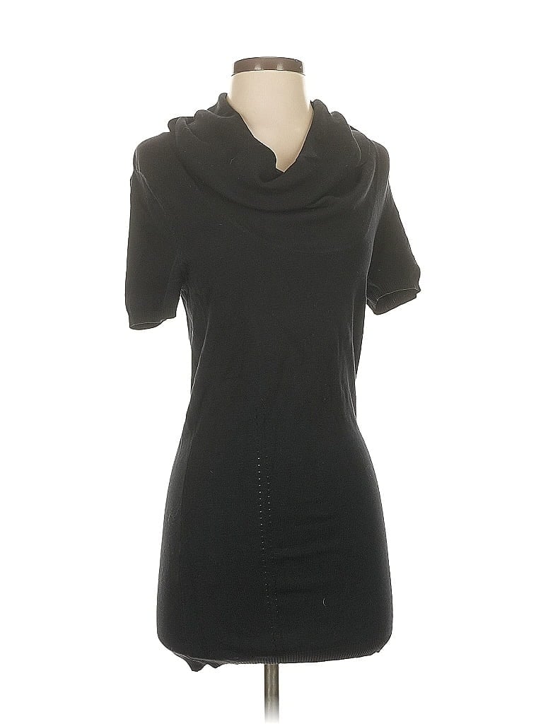 Pre-owned Bcbgmaxazria Silk Pullover Sweater In Black