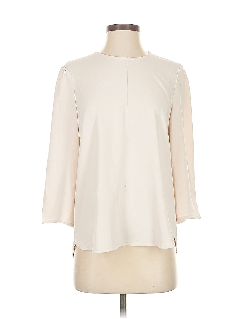 Click to view more detailed imagery on our partner's website Pre-owned T Tahari 3/4 Sleeve Top Ivory Boatneck Tops In White