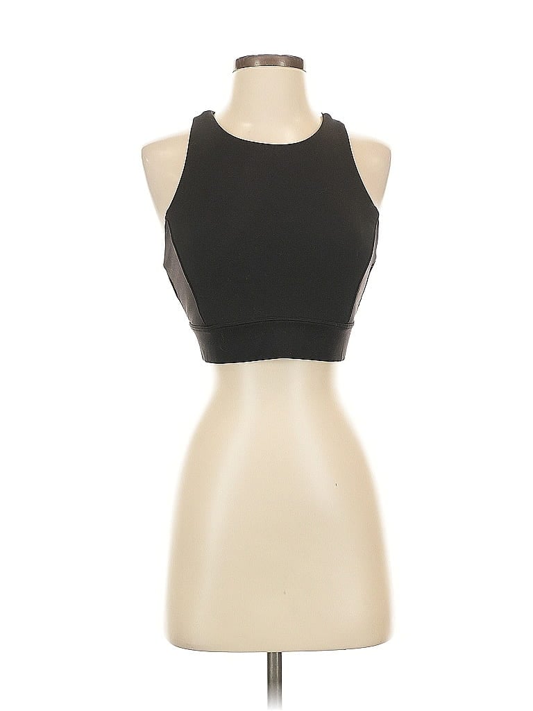 Pre-owned Carbon38 Tank Top Black Halter Neckline Tops