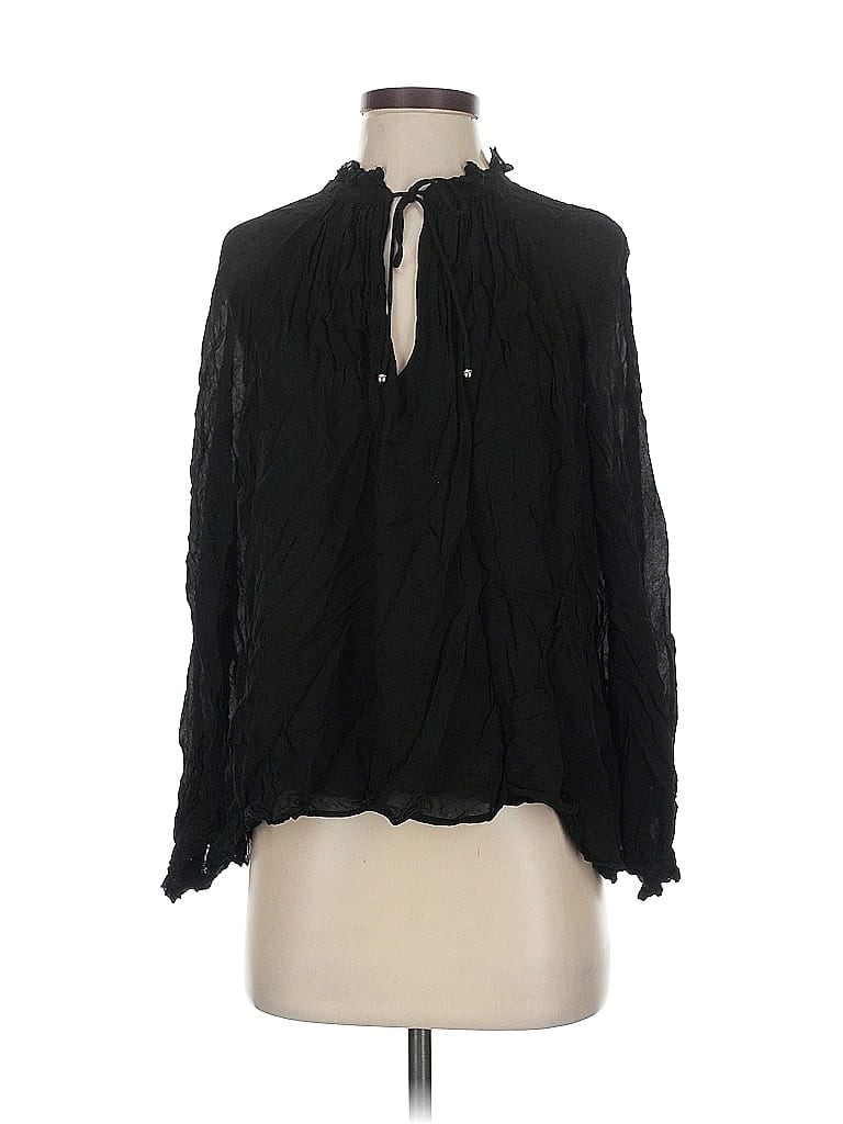 Click to view more detailed imagery on our partner's website Pre-owned Banana Republic Long Sleeve Blouse In Black