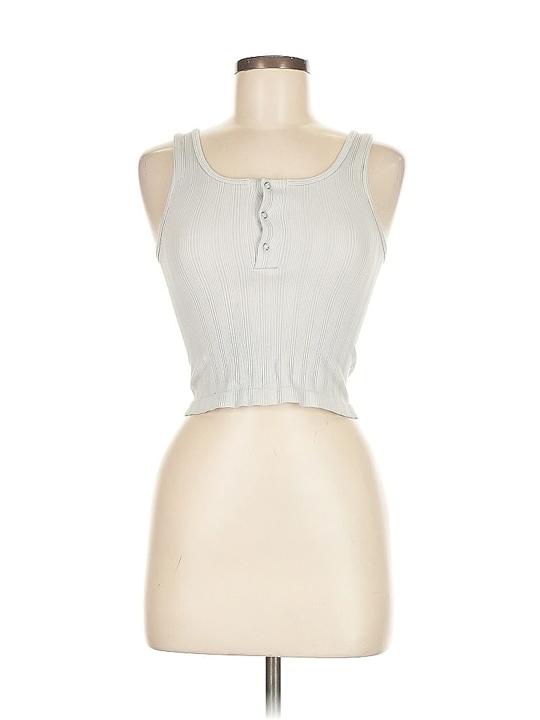 Pre-owned Oqq Sleeveless Top Gray Halter Neckline Tops