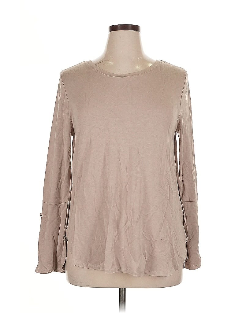 Pre-owned Soft Surroundings Long Sleeve Blouse In Brown
