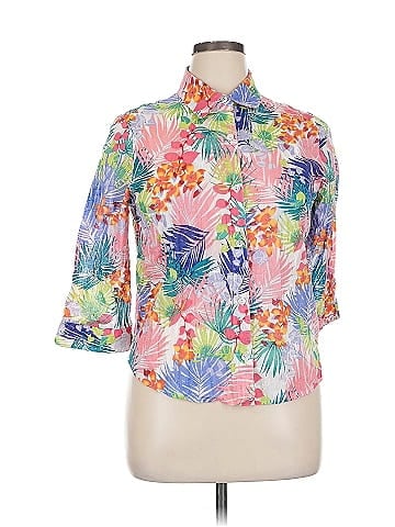 Alfred Dunner 3/4 Sleeve Button-Down Shirt (view 1)