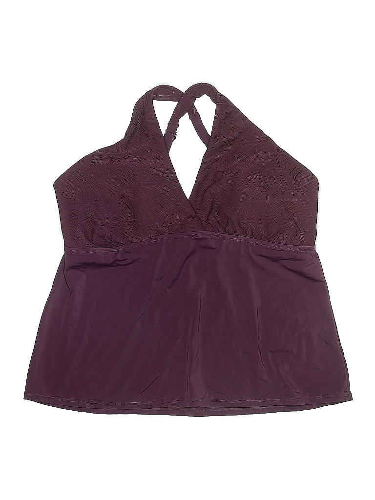 Pre-owned Boutique Swimsuit Top Burgundy Swimwear