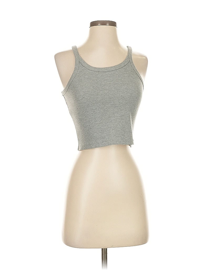 Pre-owned Unbranded Tank Top Gray Halter Neckline Tops