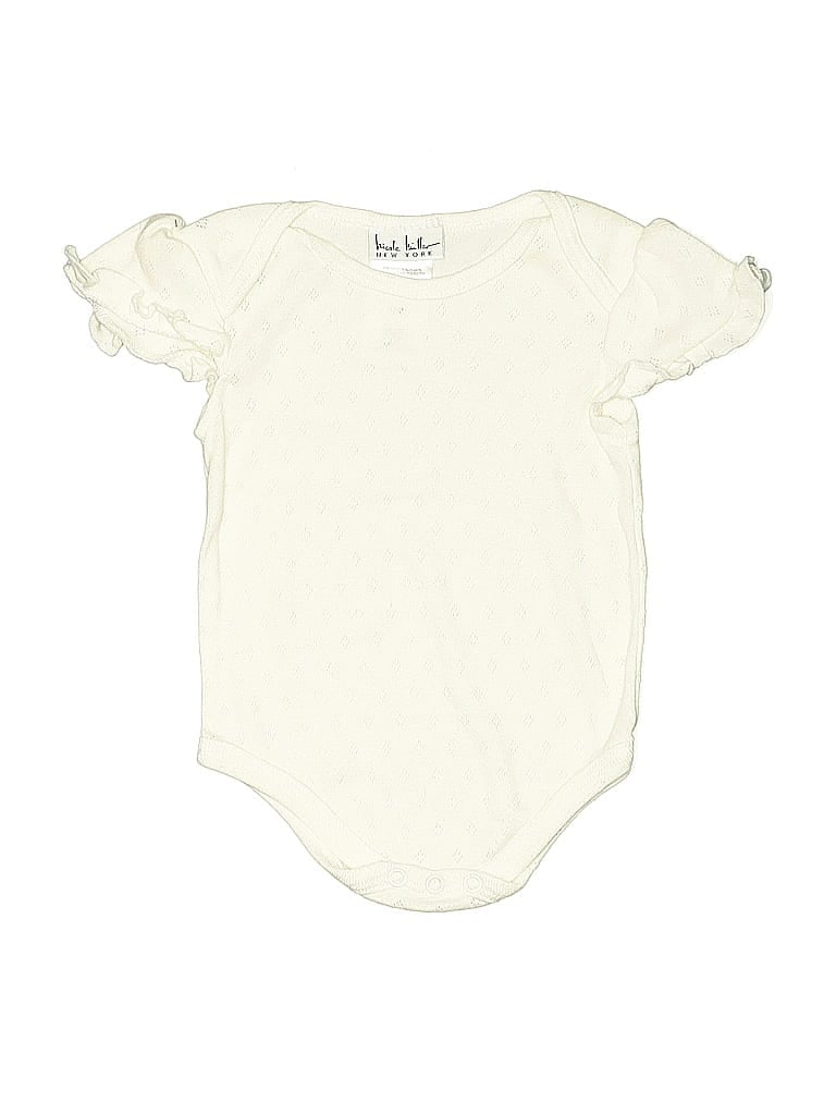 Click to view more detailed imagery on our partner's website Pre-owned Nicole Miller Babies' Short Sleeve Onesie In White