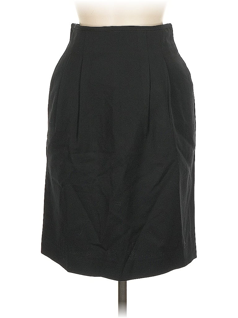 Pre-owned Liz Claiborne Collection Wool Skirt In Black