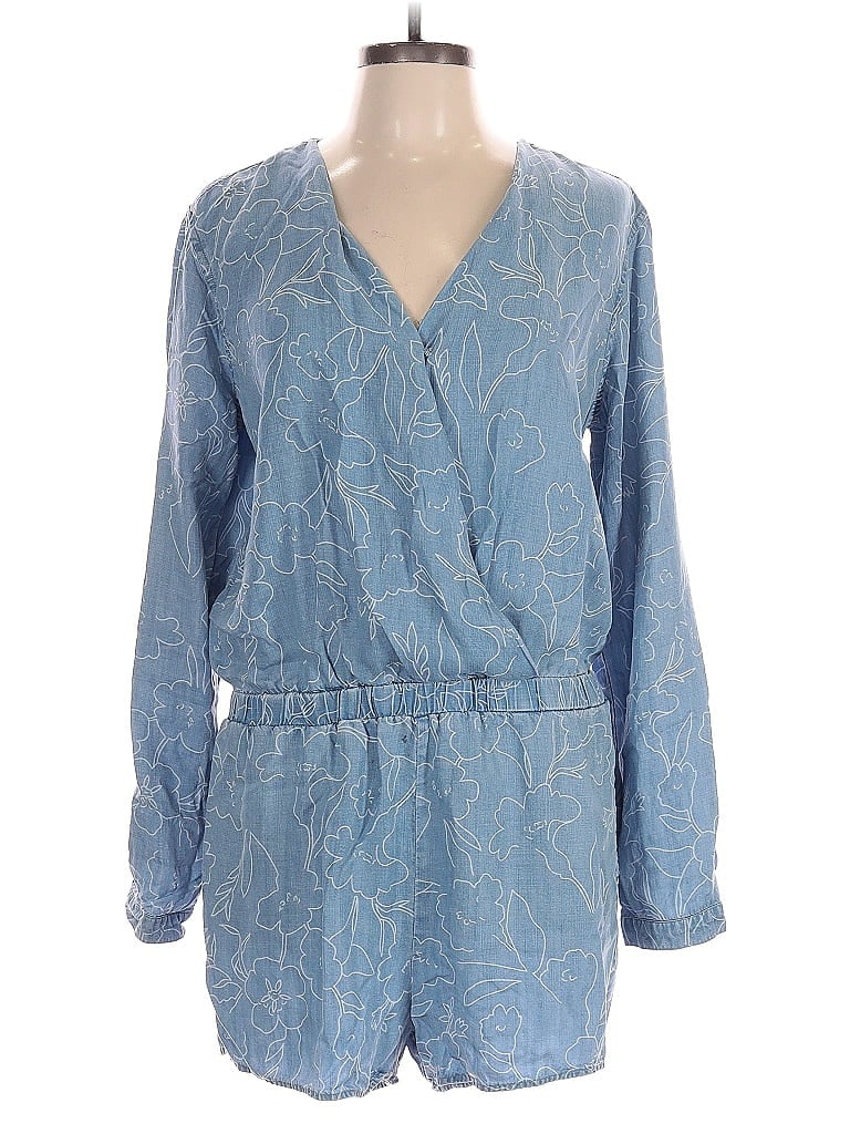 Click to view more detailed imagery on our partner's website Pre-owned Cloth & Stone Romper In Blue