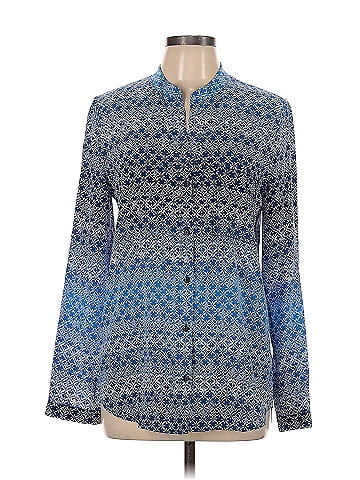 Diane von Furstenberg Long Sleeve Silk Top (view 1)