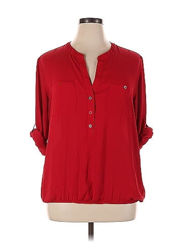 Soho JEANS NEW YORK & COMPANY 3/4 Sleeve Blouse (view 1)