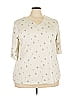 Cure 100% Polyester Ivory 3/4 Sleeve Blouse Size 3X - photo 1