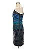 Halston Heritage Stripes Blue Cocktail Dress Size 4 - photo 5