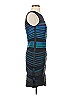 Halston Heritage Stripes Blue Cocktail Dress Size 4 - photo 4