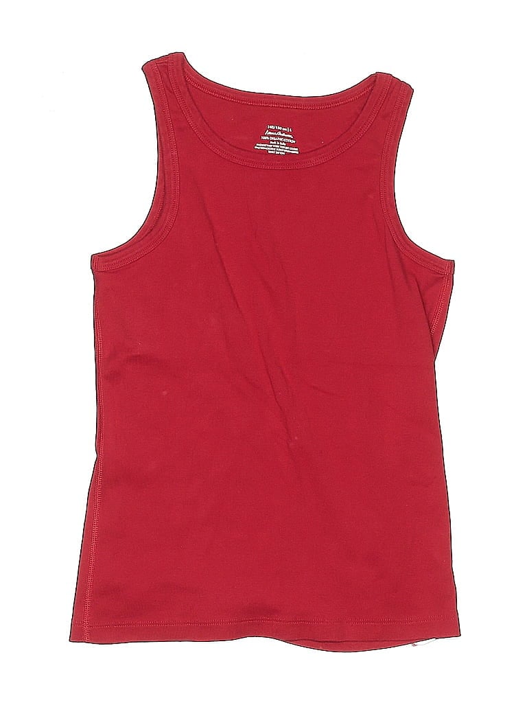 Pre-owned Hanna Andersson Kids' Sleeveless Top Red Crew Neck Tops