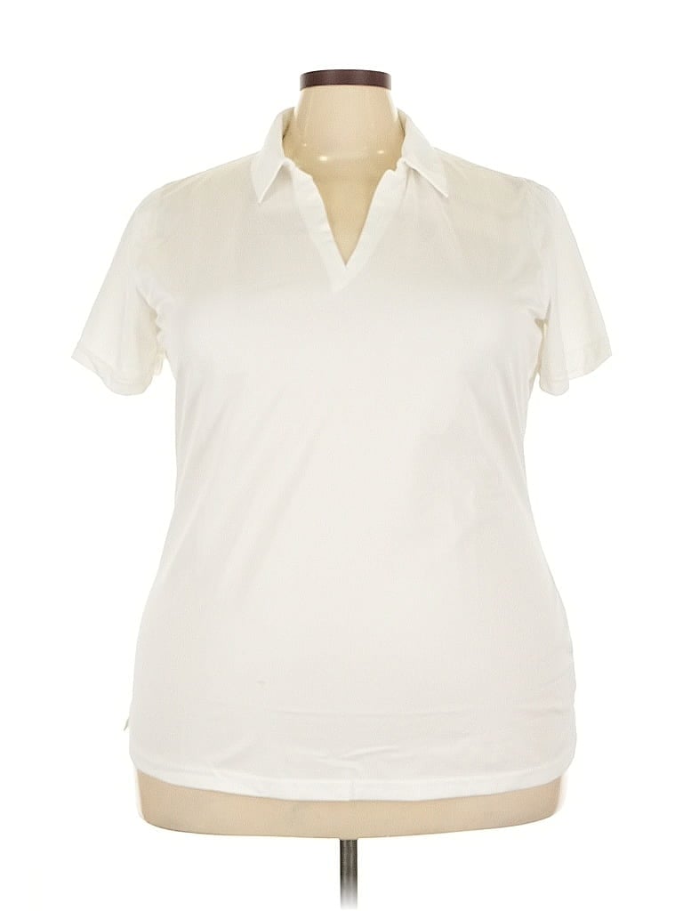 Pre-owned Sport-tek Short Sleeve Blouse In White