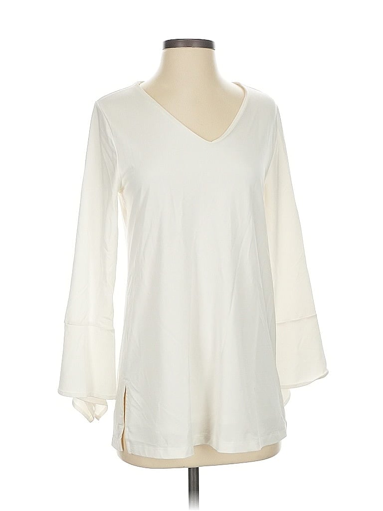 Pre-owned Chico's 3/4 Sleeve Blouse In White