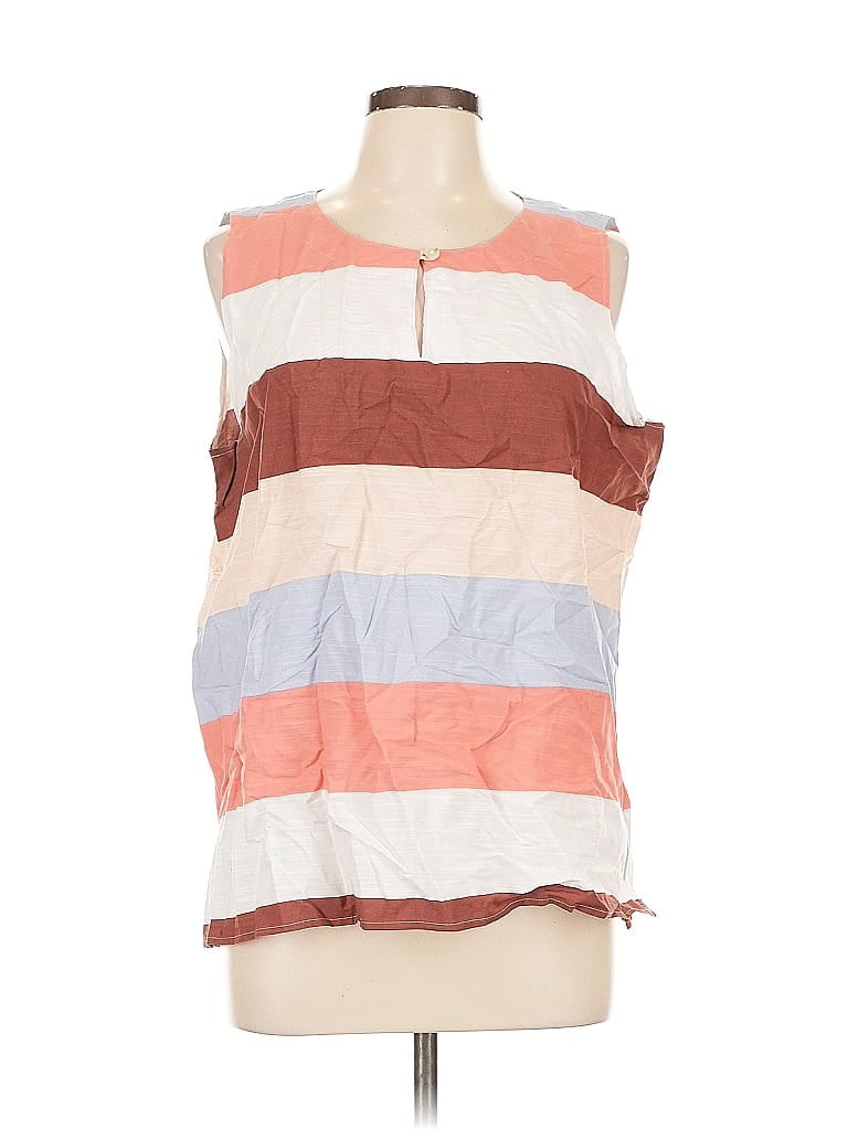 Pre-owned Liz Claiborne Sleeveless Blouse In Orange