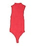Express Solid Stripes Red Bodysuit Size XS - photo 1