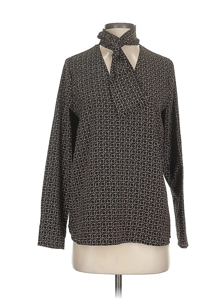 Pre-owned Mng Suit Long Sleeve Blouse In Brown