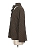 MNG Suit 100% Polyester Tweed Brown Long Sleeve Blouse Size 2 - photo 5
