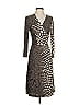 Etcetera Animal Print Brown Cocktail Dress Size 2 - photo 1