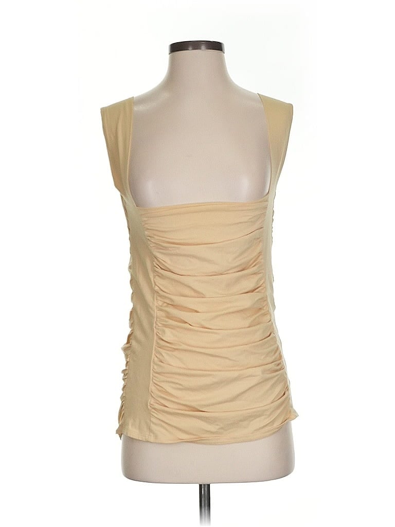 Pre-owned The J. Peterman Co. Tube Top Tan Strapless Neckline Tops In Brown