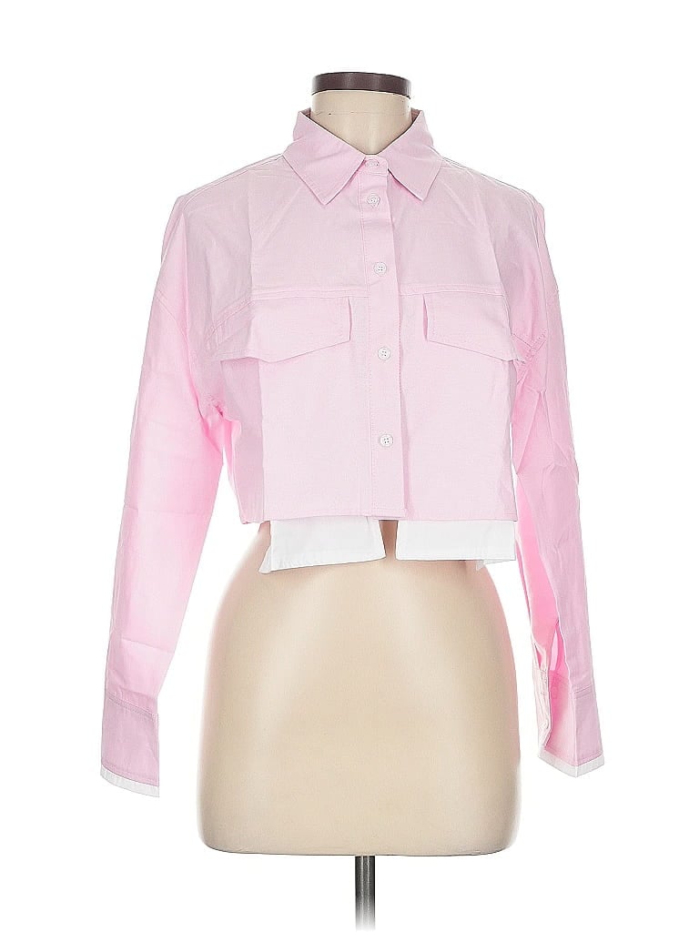 Pre-owned Assorted Brands Long Sleeve Blouse In Pink