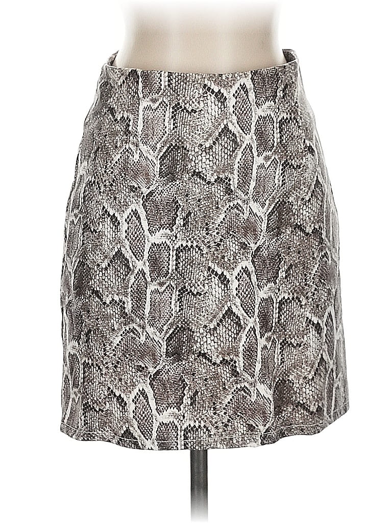 Pre-owned The Vanity Room Casual Skirt In Silver