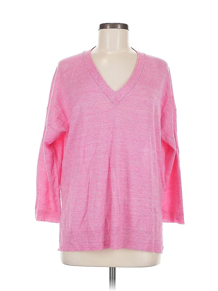 Pre-owned J.crew Collection Wool Pullover Sweater In Pink